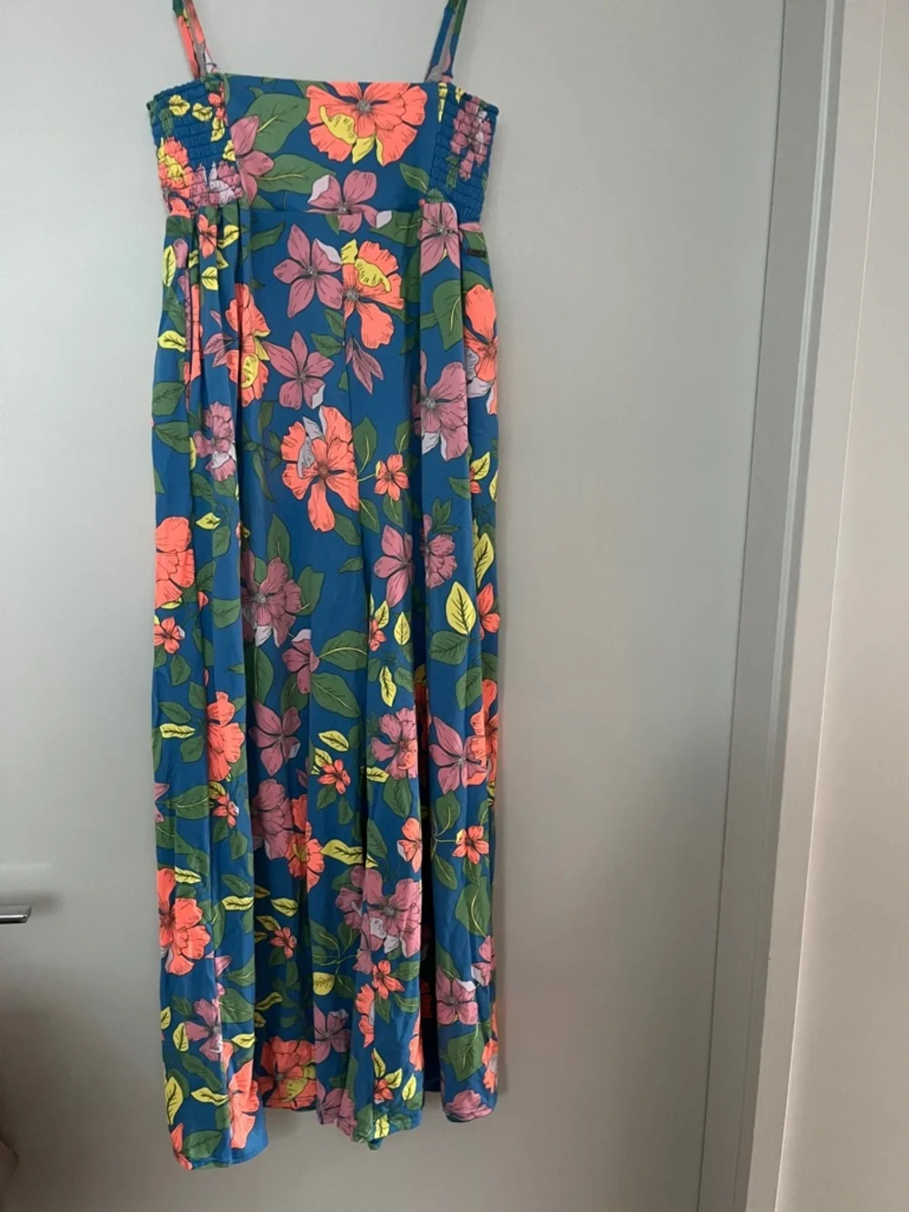 Blue Floral Maxi Sundress Romper